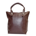 Candelora Ladies' Double Handle & Shoulder Strap Bag - Expresso Dark Brown